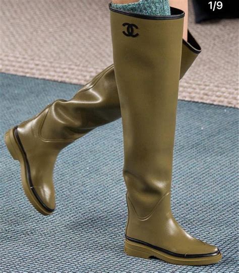chanel gummistiefel damen